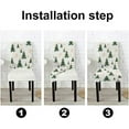 thumbnail image 4 of Christmas Chair Covers for Dining Room Set of 6, Stretch Dining Chair Cover, Kitchen Christmas Tree Chair Slipcovers, Removable Covers for Holiday Decorations & Party, 4 of 5