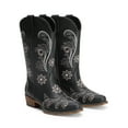 thumbnail image 6 of Dream Pairs Women's Cowboy Boots Mid Calf Chunky Heel Embroidery Stitched Cowgirl Western Boots, 6 of 7