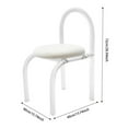 thumbnail image 2 of Modern Minimalist Acrylic Chair, Clear Vanity Stool with Backrest and Cushion Small Accent Chair for Makeup Room Dining Room Living Room, 2 of 12