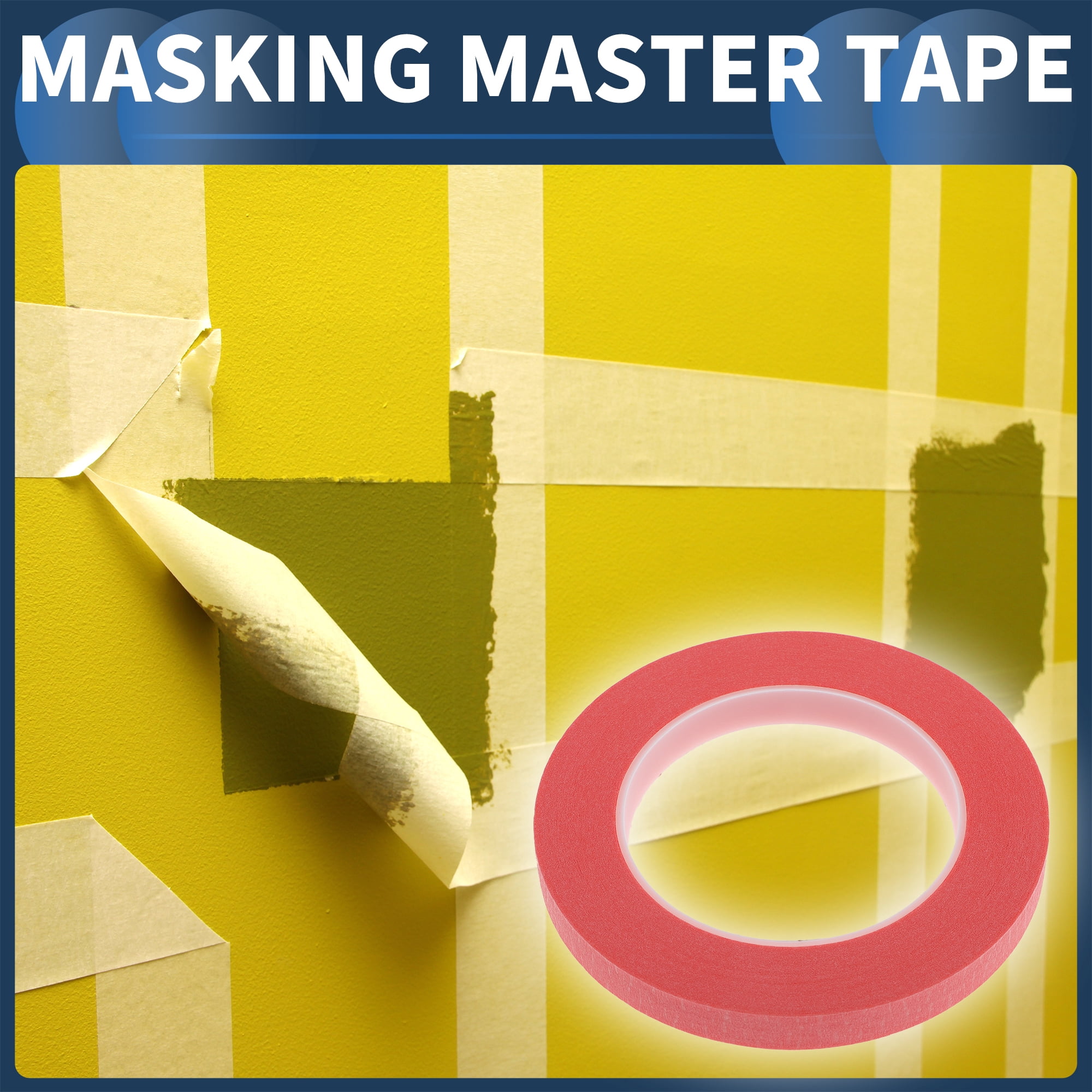 Unique Bargains Masking Tape for DIY Car Auto Paint Pink 0.5 Inches x 32.8 Yards