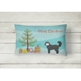 thumbnail image 2 of Carolines Treasures CK3823PW1216 Black Cockapoo Christmas Tree Canvas Fabric Decorative Pillow, 2 of 4