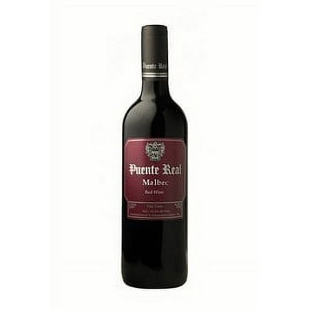 Puente Real Malbec Red Wine, Puerto Rico, 750 ml Glass Bottle 12.5% ABV