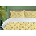 thumbnail image 3 of Ambesonne Fruits Duvet Cover Sets, Avocado Watermelon Orange, 2-King, Yellow Pink and Green, 3 of 6
