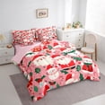 thumbnail image 3 of Castle Fairy Santa Claus 7-Piece Twin Bedding Sets for Children,Cartoon Snowman Bedding Comforter Set,Happy New Year Breathable Sheet Sets,Lightweight Room Decor, 3 of 8