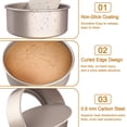 thumbnail image 4 of CHEFMADE Bakeware Round Cake Pan 2 Pieces, 6-Inch and 8-Inch with Removable Loose Bottom Nonstick & Quick Release Coating Chiffon Bakeware for Oven and Instant Pot Baking (Champagne Gold), 4 of 8