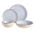 thumbnail image 3 of Gibson Elite Contempo Classic 16-Piece Double Bowl Dinnerware Set, Light Blue, 3 of 4