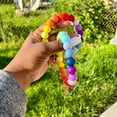 thumbnail image 3 of Rainbow Chunky Silicone Wristlet Keychain, 3 of 4