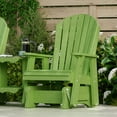 thumbnail image 3 of Wildridge Heritage Double Rock-A-Tee, Lime Green - Outdoor Weather Resistant HDPE Double Glider Set with Table for Porch, Patio, Deck, 3 of 5