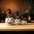 thumbnail image 4 of Tepsmf Halloween Vintage Witch Pumpkin Trio, Rustic Figurine Set, Fall Thanksgiving Window Display, Mantel Decor, 4 of 5