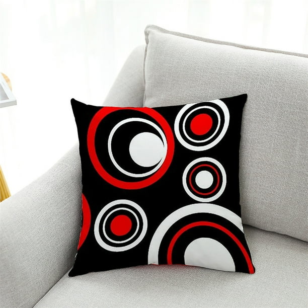 onlyliua ¡ Artículos En Liquidación! Fundamental Almohada de Poliéster y Diseño Geométrico, Funda de Cojín para La Cintura, Decoración Del Hogar