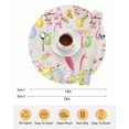 thumbnail image 6 of 13 Inch Round Placemats Set of 6, Happy Easter Non Slip Heat Insulation PP Table Mats, Spring Farmhouse Bunny Eggs Flower Beige Washable Place Mats for Kitchen Dining Party Table Decor, 6 of 7