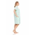thumbnail image 2 of Dream8teen Women's Zipper Front Closure House Dress Short Sleeve Woven Housecoat Duster Lounger Robe 2021 Green Plaid 4X-Large, 2 of 3