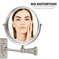 thumbnail image 2 of OVENTE 7" Wall Mount Round Makeup Mirror, 1X & 10X Magnifier, Nickel Brushed MNLFW70BR1X10X, 2 of 8
