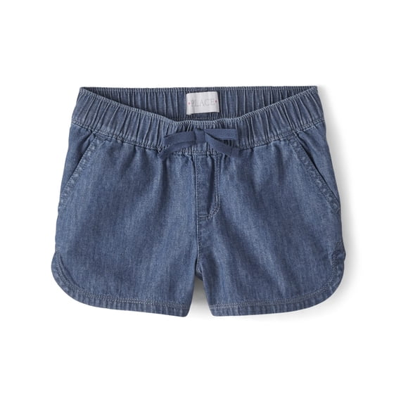 Pantalones cortos The Children's Place de mezclilla sin cordones, color rosa, talla 12