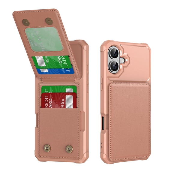 Funda cartera de cuero PU Dteck para iPhone 16 Plus de 6,7"