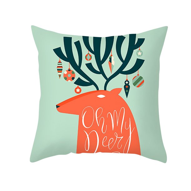 Funda de almohada de Navidad muñeco sin rostro enano gnomo duende celosía árbol de Navidad copo de nieve piel de melocotón impreso sofá funda de almohada Wmkox8yii HFSH4066