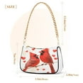 thumbnail image 3 of ALAZA Cardinals Bird Hearts Women's Chain Shoulder Bag Hobo Handbag Tote Crossbody Purse, 3 of 7