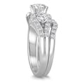 thumbnail image 2 of SZUL Women's AGS Certified 2 1/5 Carat Diamond Bridal Set in 14K White Gold (H-I Color, I1-I2 Clarity), 2 of 6