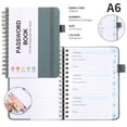 thumbnail image 4 of Spiral Password Journal Notebook, Green Lock Diary with Combination Lock, 14x12cm Notepad for Protection, 4 of 6