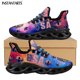 thumbnail image 1 of Zapatillas de deporte unisex con cordones y diseño de calavera y bandera estadounidense, de tendencia, para mujer, calzado transpirable para caminar, 1 of 6