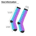 thumbnail image 5 of Bingfone Compression Socks For Women And Men Long Socks For Running Athletic Cycling Nurse-Rainbow Scales2, 5 of 9