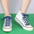 thumbnail image 6 of 3pair Double Layers Flat Shoelaces Jean Blue for Sneakers 24 27 36 48 54 63 Inch, 6 of 7