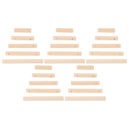 COSMOBETTY 25Pcs Unfinished Natural Wood Sticks for Handcrafting 6x1.5in