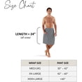 thumbnail image 3 of Boca Waffle Shower Wrap, Lightweight Mens Sauna Towel Wrap for Home, Spa or Gym - Secure & Adjustable, 3 of 5