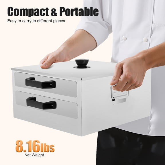 2-Tier Cantonese Rice Noodle Roll Machine, 304 Stainless Steel Manual Steamer with Extra Tray for Home Kitchen