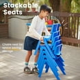 thumbnail image 5 of ECR4Kids Plastic School Stackable Chair, 12in, Classroom Furniture, Blue, 10-Piece, 5 of 10