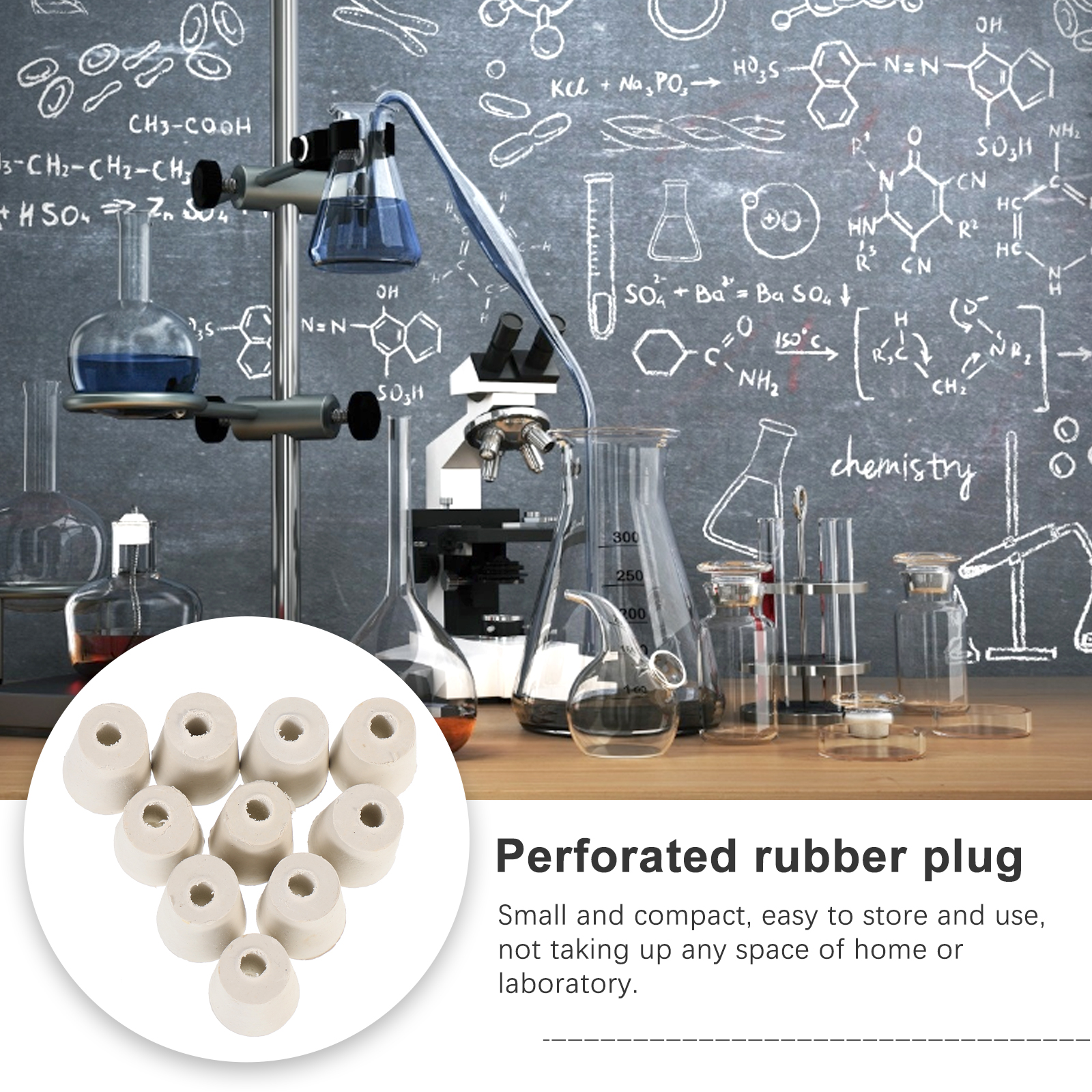 Laboratory Stoppers 32-Piece Solid Rubber Stopper Set - 13 Sizes #000 ...