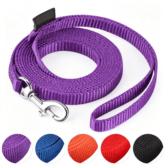 GASTROPOD 6 Ft Cat Leashes, Strong Traditional Style Leash with Easy to Use Collar Hook,Cat Lead Great for Cats (3/8 in X 6 Ft(Pack of 1), Purple), Reliable Cat Leash