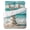 Teal Green Light Beige, variant on California King Size Duvet Cover 4 Piece Bedding Set Beach Snowman Christmas Coastal Style Bed Sheet Sets Soft Microfiber Comforter Cover with Flat Sheet 2 Pillow Shams