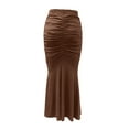 thumbnail image 5 of Njagoc3 Womens High - Waisted Fitted Mermaid Skirt - Chic for Summer Evening Events, 5 of 6