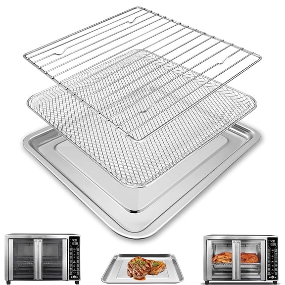 GWY 3-in-1 Tray Basket Rack Kit for Gourmia GTF7655 GTF7350 GTF7460 Toaster Oven Accessories