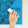 thumbnail image 4 of Floating Magnetic Eraser Glass Board 16" X 16" Inches Eased Corners - Light Blue, 4 of 8