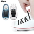thumbnail image 4 of 60 uds cordones de silicona para perezosos elásticos sin cordones para zapatos zapatillas para correr cordones para niños, 4 of 12