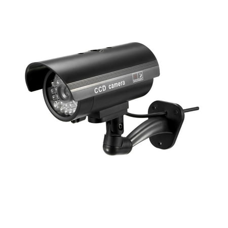 Fake Security Camera Dummy CCTV Cameras with LED Light Warning Security Sticker for Outdoor