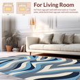 thumbnail image 2 of ODIKA 8' x 10' Machine Washable Non-Slip Area Rug, Abstract Wave High Traffic Rug, Blue, 241519, 2 of 7