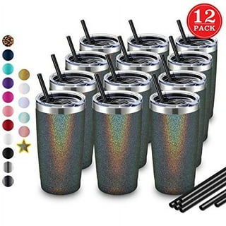 Pixiss Stainless Steel Tumblers; 12oz. (4, 6, 8, 12, 25 Packs)