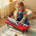 thumbnail image 3 of Costway 37 Keys Kids Piano Keyboard Portable Musical Toy with Microphone & Music Stand Red, 3 of 9