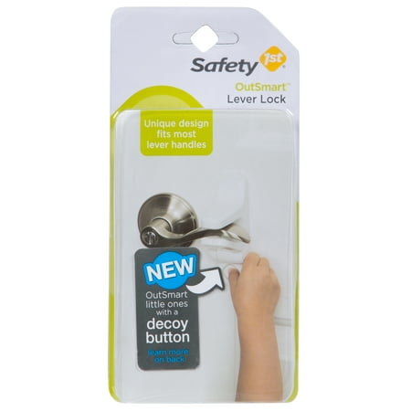 - Safety 1st OutSmart Lever Lock With Decoy Button, White
