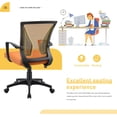 thumbnail image 5 of Furniwell Office Chair Home Office Desk Chair Mid Back Mesh Desk Chair Ergonomic Lumbar Support Computer Chair Swivel Rolling Task Chair with Armrest (Orange), 5 of 14