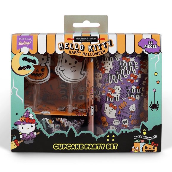 Handstand Kitchen Hello Kitty Halloween Cupcake Party Set with Cupcake Baking Cups, Baking Liners and Cupcake Toppers