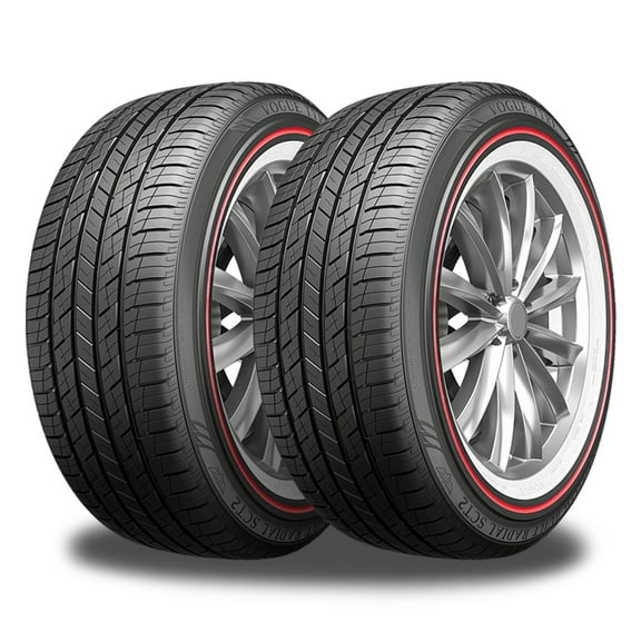 2 Vogue Custom Built Radial SCT2 285/45R22 114H Red/White Sidewall Tires 460AA 0.3113.221 / 285/45/22 / 2854522