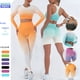 thumbnail image 1 of Ropa de yoga con dopamina, traje de otoño que absorbe la humedad, traje de yoga sin costuras con gradiente de secado rápido para mujer, 1 of 5