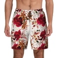 thumbnail image 2 of Goofa Lilies Flowers Printed Men's Swim Trunks Board Shorts Quick Dry Mens Swimming Trunks with Compression Liner,Breathable Fit Hawaii Beach Shorts-X-Large, 2 of 9