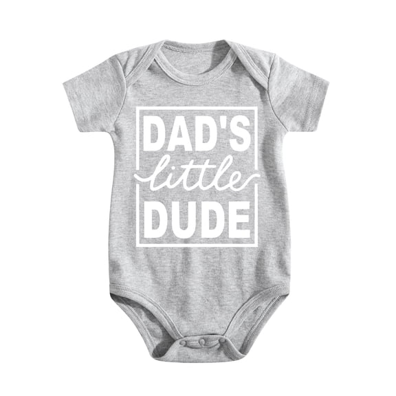 Dad Bodysuit Daddy Newborn Daddys Girls Boy Baby Clothes Unisex I Love Daddy Infant Light Gray-style 9-12M