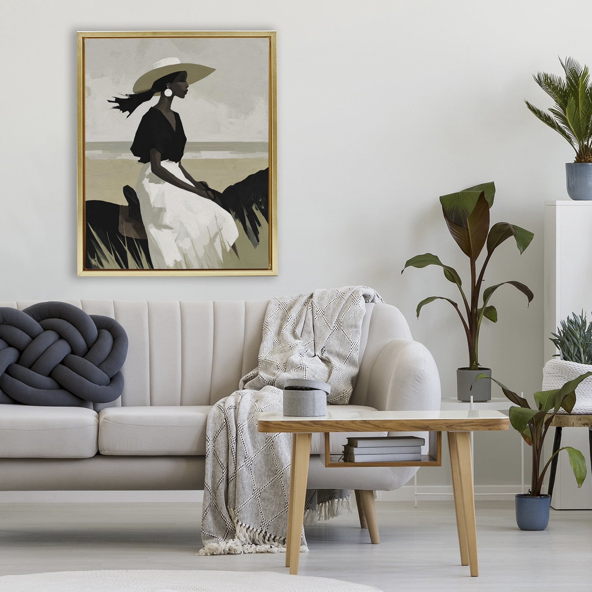 Stupell Industries Equestrian Windswept Muse Gold Framed Floater Canvas Wall Art, design by Svetlana Aleynikova