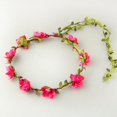 thumbnail image 3 of KUIZAP Green Leaf Small Cherry Flower Round Hair Hoop(Red), 3 of 7